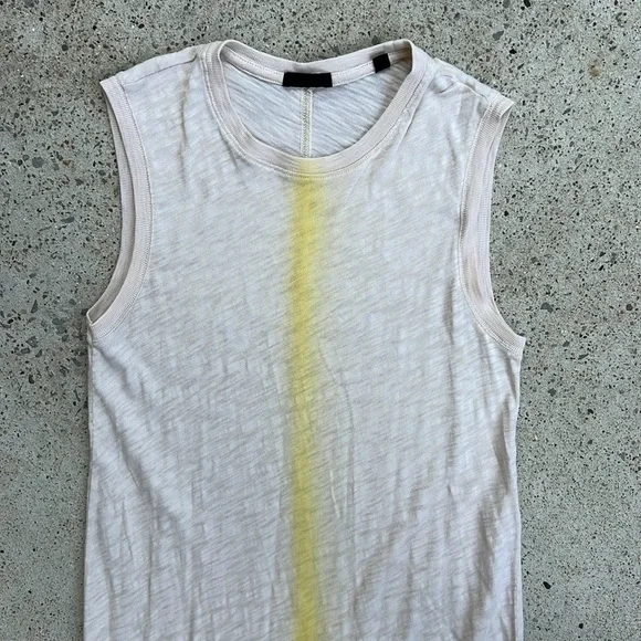 ATM Anthony Thomas Melillo Slub Jersey Sleeveless Maxi Dress Stone/Mustard XS - Picture 11 of 15